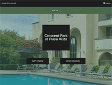 Tablet Screenshot of crescentparkatplayavista.com